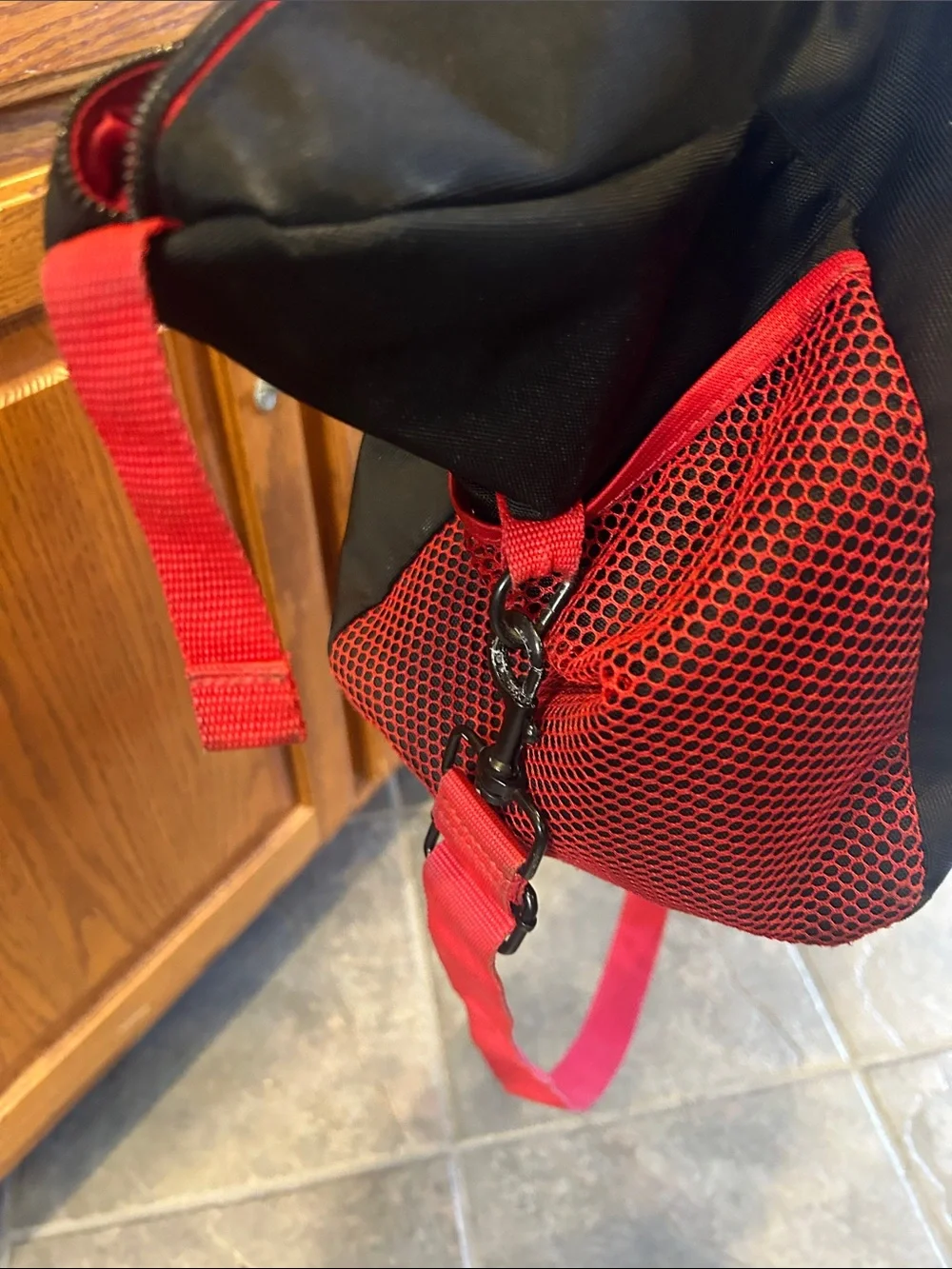 Polo by Ralph Lauren Black Canvas Duffel with Red Accents